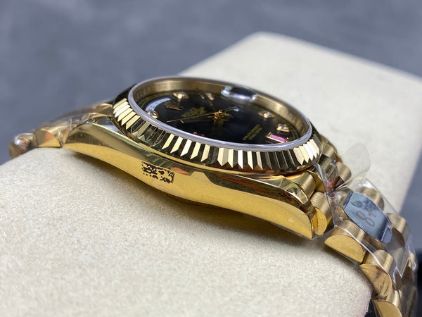 Rolex Day-Date 36mm Oro Nero Diamante 