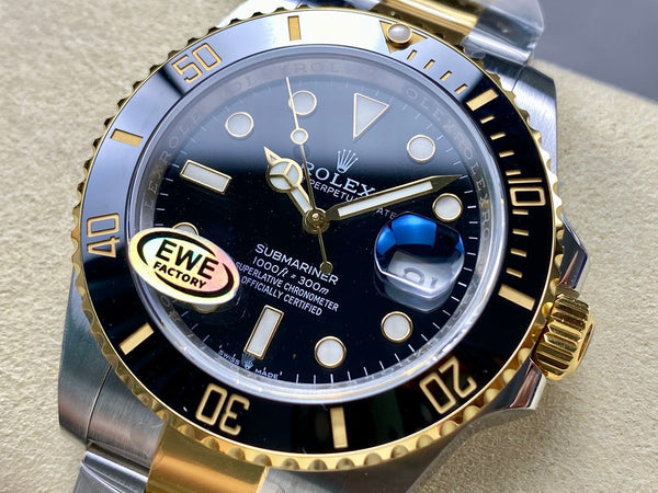 Rolex Submariner 41mm Argento Oro Nero 
