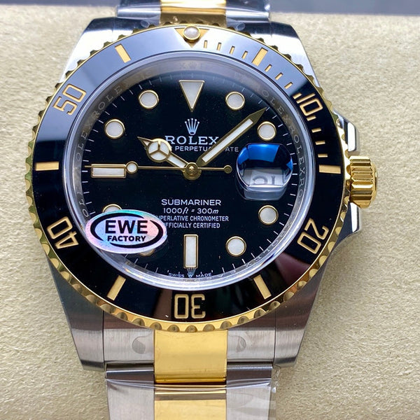 Rolex Submariner 41mm Argento Oro Nero 