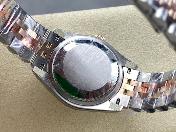 Datejust 31mm in acciaio oro rosa con quadrante grigio scuro