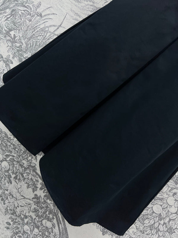 Miu Miu 25 Belt Decorated Denim Dress Black Cotton