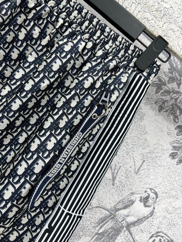 CD 25 Logo Long Skirt Black Polyester