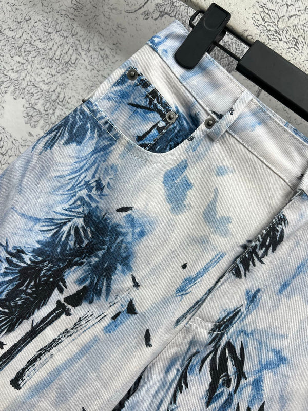 CD 25 Denim Jeans White Blue Black Cotton