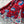 LV 25 Retro Floral Pattern Suspender Flower Dress Red Poliester