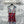 LV 25 Retro Floral Pattern Suspender Flower Dress Red Poliester