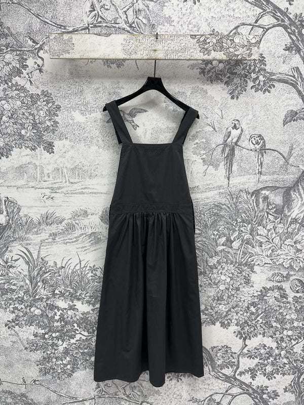 Prada 25 Suspender Dress Gray Cotton
