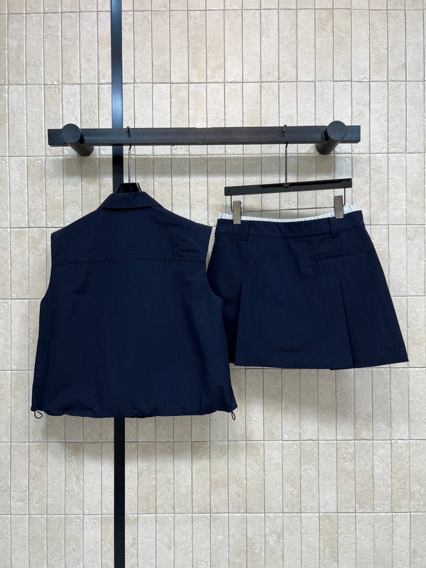 CC 26s Sleeveless Set Navy Blue Polyester 400736