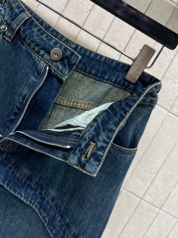 Loew 26s High-Waisted Wide-Leg Denim Pants 400692
