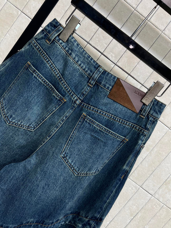 Loew 26s High-Waisted Wide-Leg Denim Pants 400692