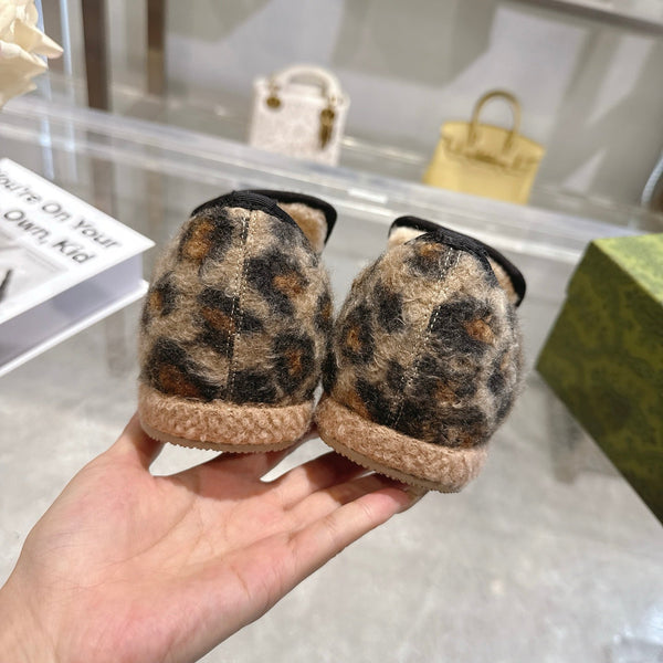 Escarpins à mors GG Mocassins Léopard Laine 576259