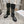 CD D-Major Boot Black Mix White Calfskin And Oblique Jacquard Fabric