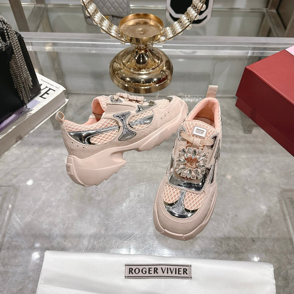 Viv 25 Diamond Sneaker Pink Cowhide Original Imported 235357