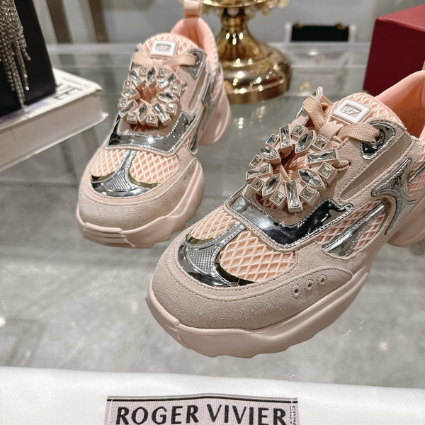 Viv 25 Diamond Sneaker Pink Cowhide Original Imported 235357