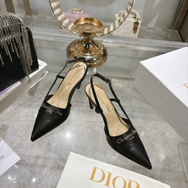 CD 25 Slingback Heel Black Leather 306926