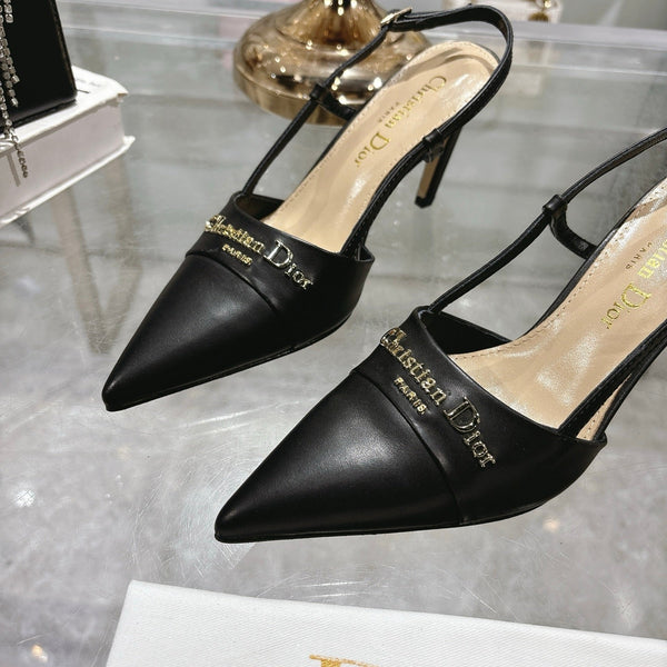 CD 25 Slingback Heel Black Leather 306926
