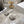 Sandales brodées CC 26 Toile Gris Blanc 592243