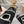 Miu Crochet Sandals Black White Woven 751359
