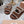 Miu Crochet Sandals Brown White Woven 751360