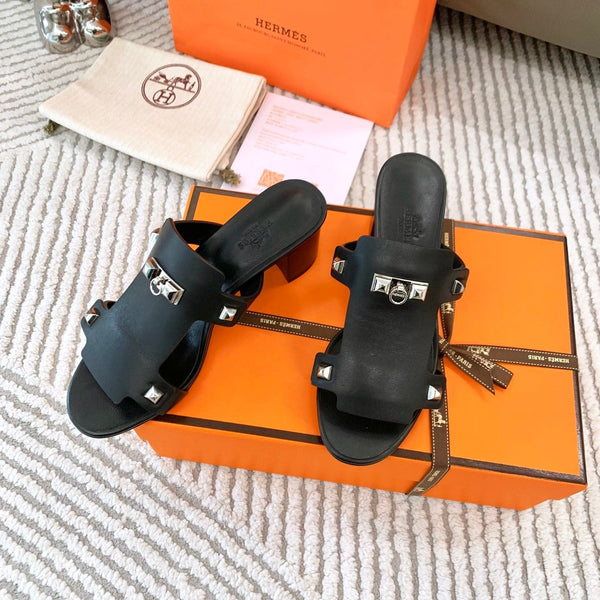 Sandalo HM Invincible 50 in pelle di agnello nera 963261