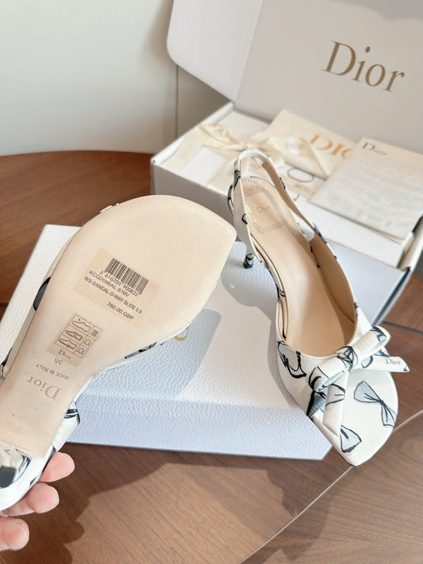 CD 26s J'Adior Slingback Sandals Grosgrain 150511