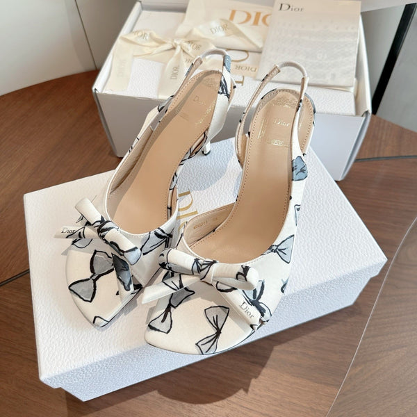 CD 26s J'Adior Slingback Sandals Grosgrain 150511