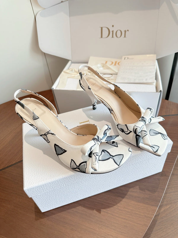 CD 26s J'Adior Slingback Sandals Grosgrain 150511