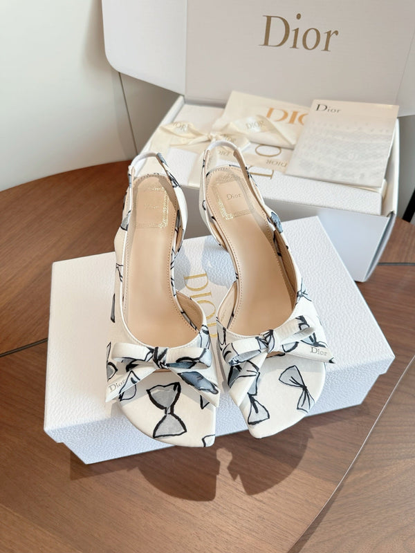 CD 26s J'Adior Slingback Sandals Grosgrain 150511