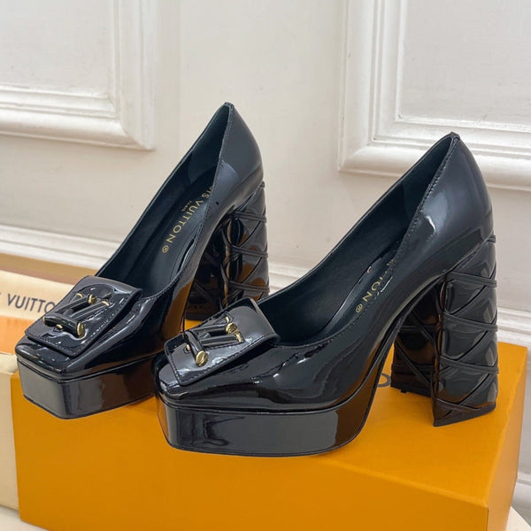 SHAKE MARY JANE TACCO ALTO 12 CM IN VITELLO VERNICIATO NERO
