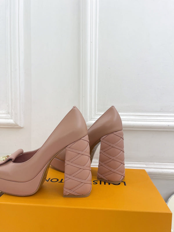 SHAKE MARY JANE TACCO ALTO 12 CM IN CREPE DI VITELLO ROSA