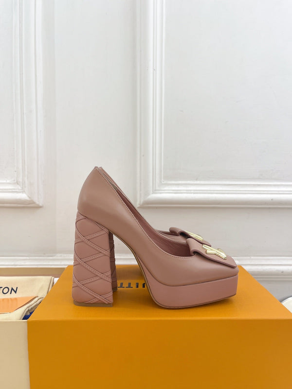 SHAKE MARY JANE TACCO ALTO 12 CM IN CREPE DI VITELLO ROSA