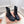 Stivaletti Miu con lacci in pelle di vitello nera