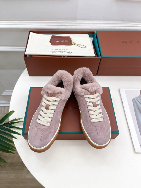 Sneaker LP Tennis Walk in pelle scamosciata viola taro con fodera in pile di lana 988270