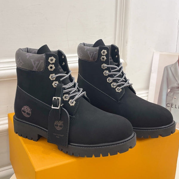 STIVALETTO MARTIN LV X TIMBERLAND IN CAMOSCIO NERO