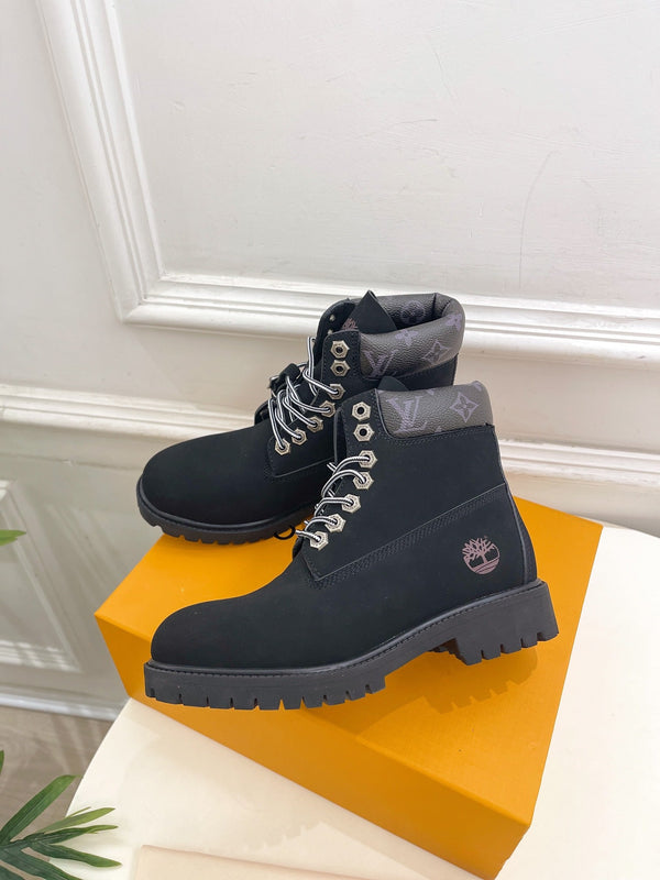 STIVALETTO MARTIN LV X TIMBERLAND IN CAMOSCIO NERO