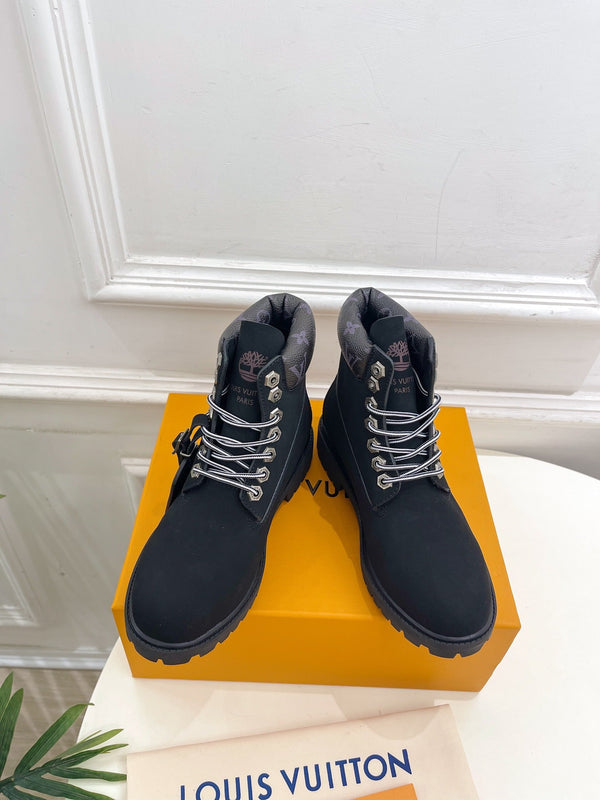 STIVALETTO MARTIN LV X TIMBERLAND IN CAMOSCIO NERO