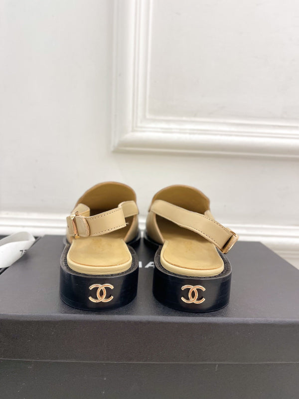 CC 25S Slingback Loafer Beige Calfskin