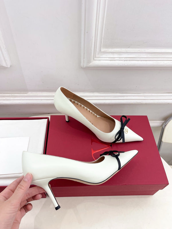 VT 25 Bepointy Pump 8cm White Lambskin 325521