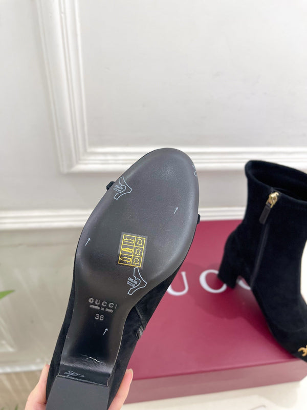 GG ankle boots black suede 536054