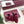 Mules plates Horsebit GG 26 velours rouge strass 587081