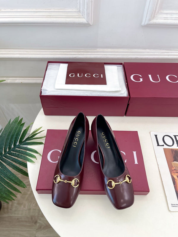 GG 26s Signora Pump 5.5cm Burgundy Leather 640312