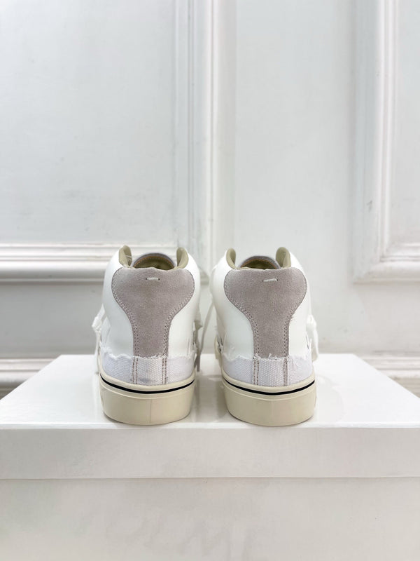 MM 26s New Evolution Mid-Top Sneakers Cream Canvas Calfskin 947483