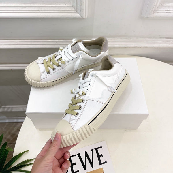 MM 26s New Evolution Sneakers Grey Cream Canvas Calfskin 947484