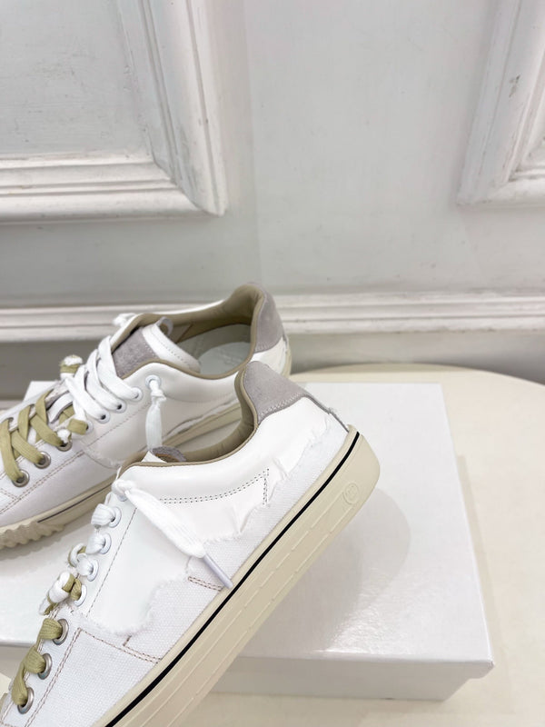 MM 26s New Evolution Sneakers Grey Cream Canvas Calfskin 947484