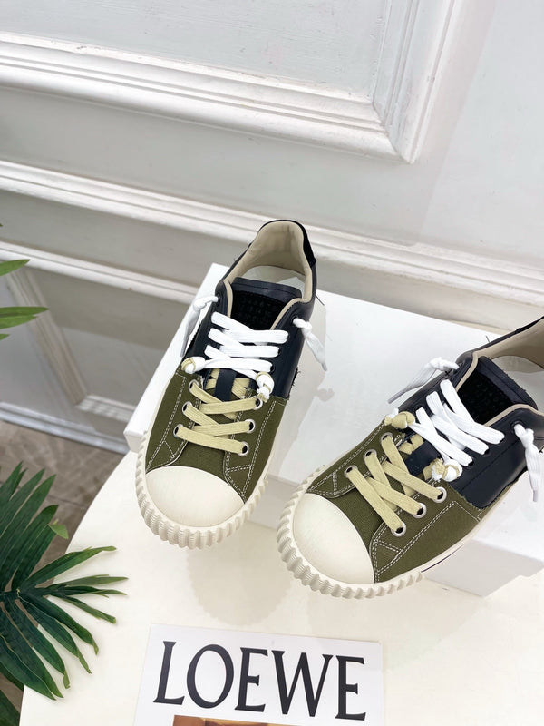 MM 26s New Evolution Sneakers Olive Black Canvas Calfskin 947485
