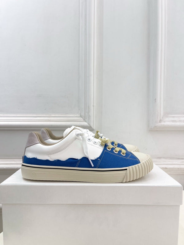 MM 26s New Evolution Sneakers White Blue Canvas Calfskin 947487