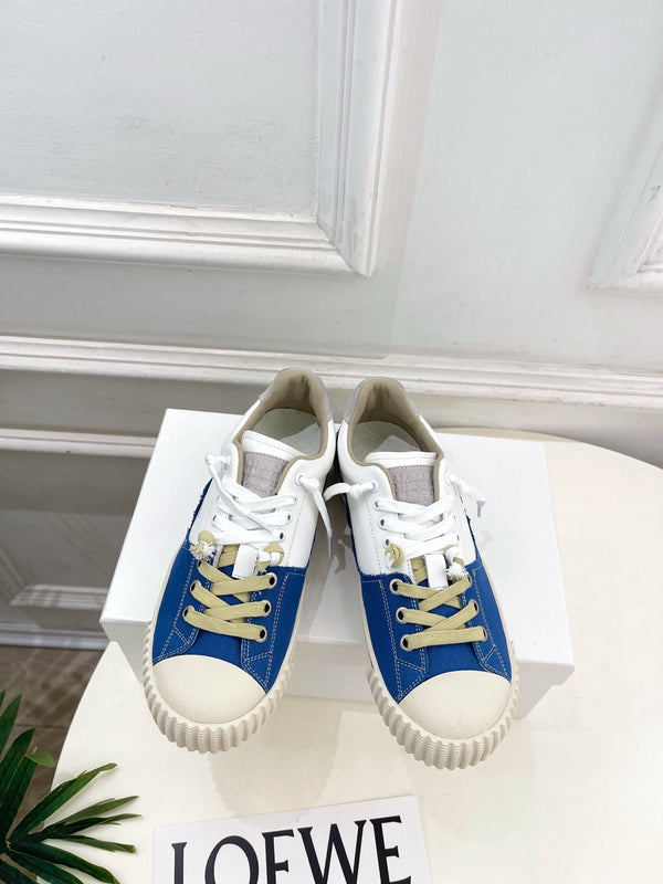 MM 26s New Evolution Sneakers White Blue Canvas Calfskin 947487