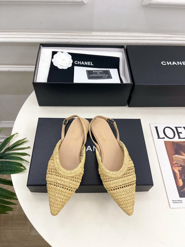 CC 26s Slingback Beige Braided Raffia 946978