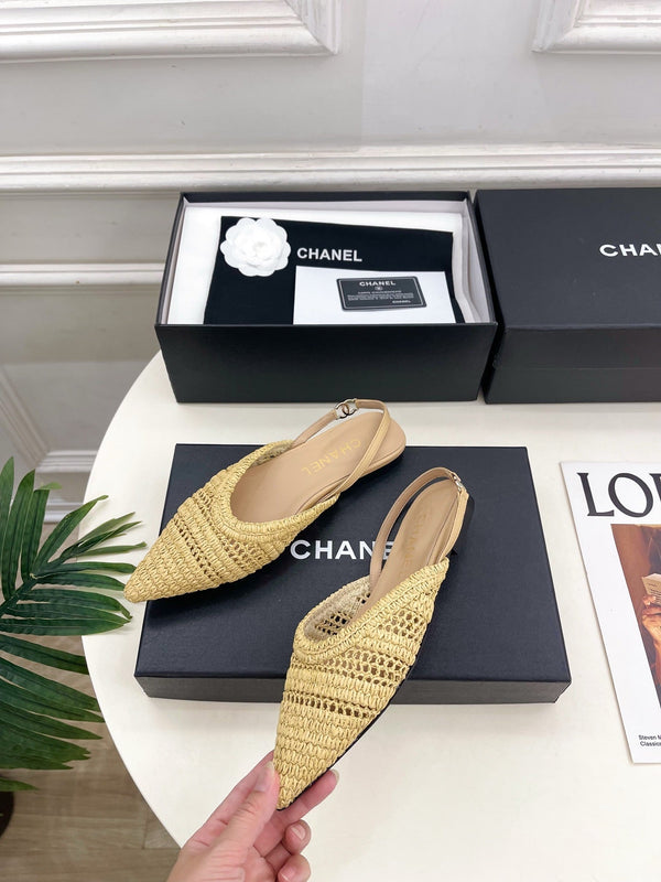 CC 26s Slingback Beige Braided Raffia 946978