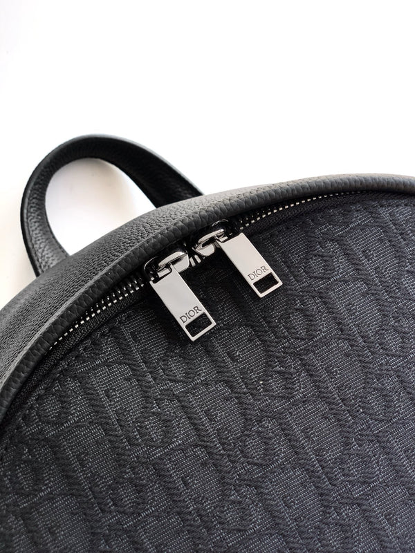 Dior Rider 2.0 Zipper Backpack Black Cowhide 336219
