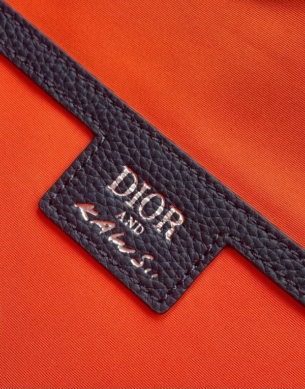Dior Rider 2.0 Borsa a tracolla con cerniera in pelle di vacchetta blu navy 336230